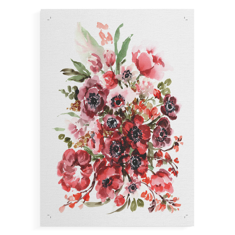 Islandais Poppies II - Impression sur toile seulement - NON-CADRE, H 48 po x l 32 po