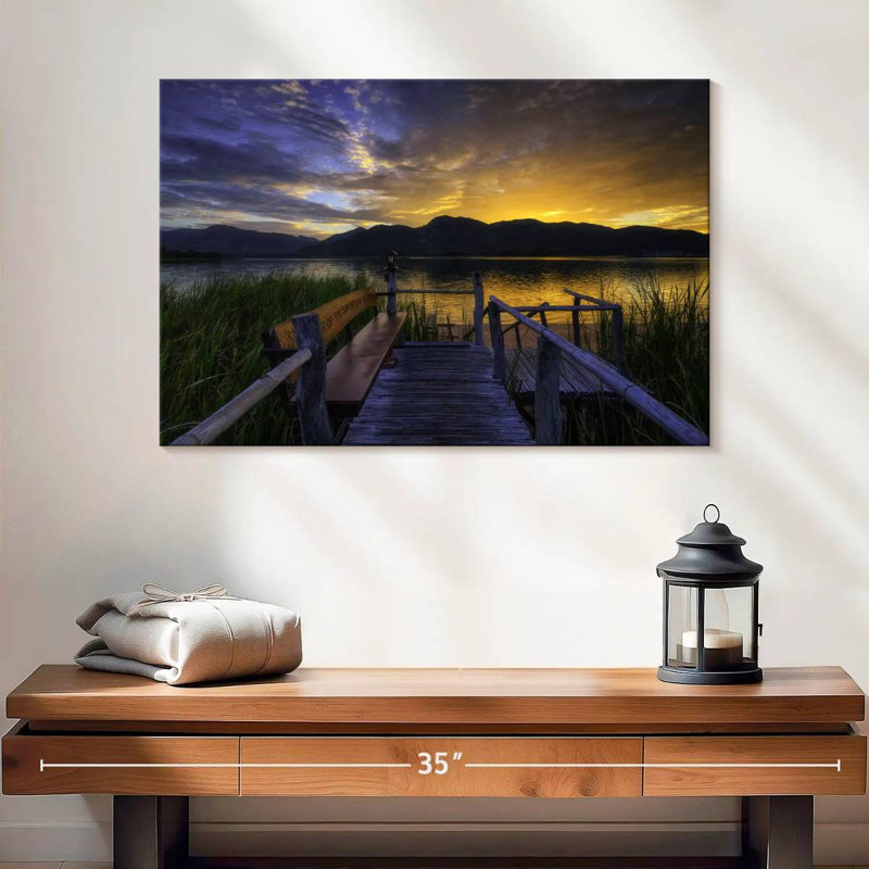Alvord Scenic Lake Sunrise, 16" H x 24" W
