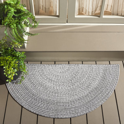 Trogdon Handmade Handwoven Area Rug in Dark Gray/Light Gray