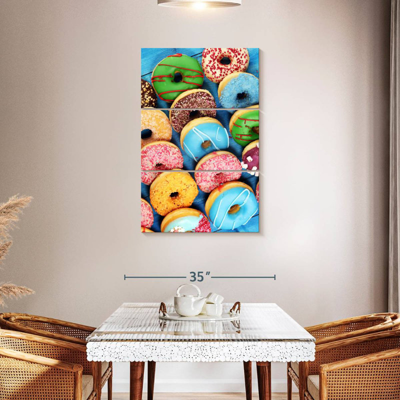 Assorted Flavored Doughnuts, 45" H x 28" W