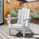 Plastic/Resin Folding Adjustable Back Adirondack Chair with Cup Holder