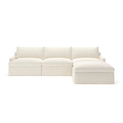 Wrenley 4-Piece Slipcovered Modular Sectional by Birch Lane