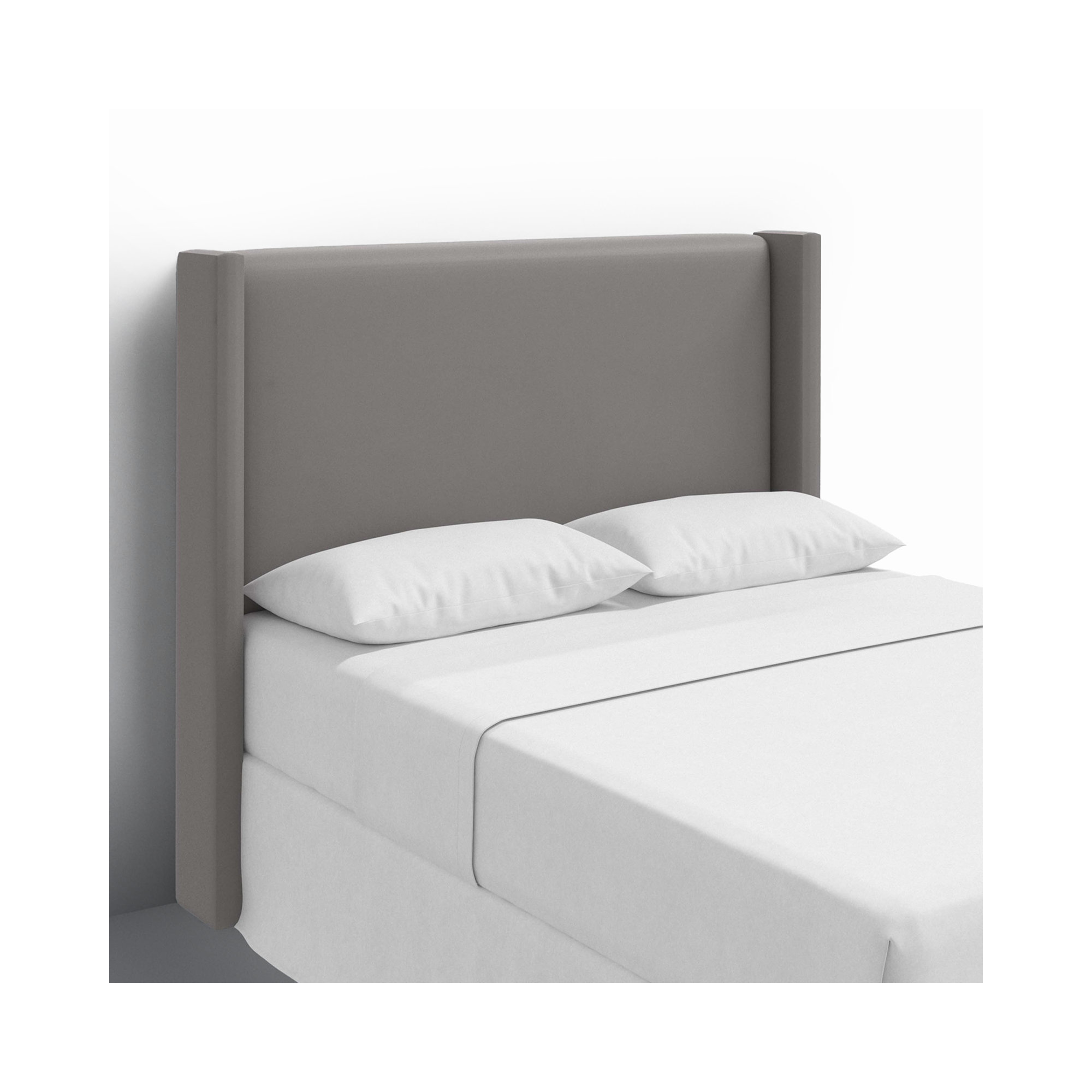 Hanson Upholstered Headboard, Queen, Classic Otter Performance Velvet