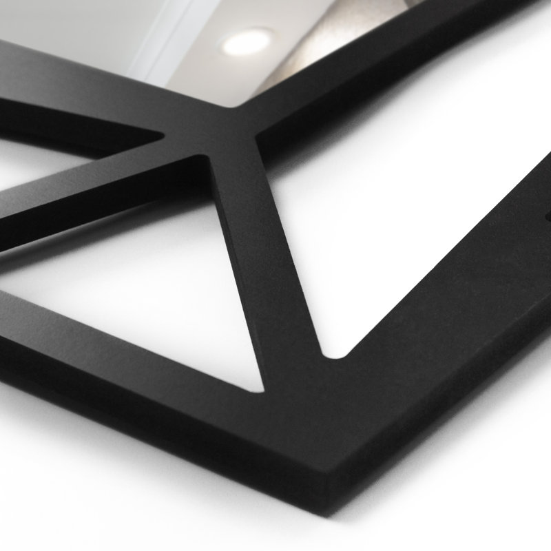 Leyli Engineered Wood Rectangle Wall Mirror