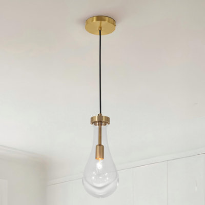 Mid-Century Modern 1 - Light Single Chandelier Dimmable