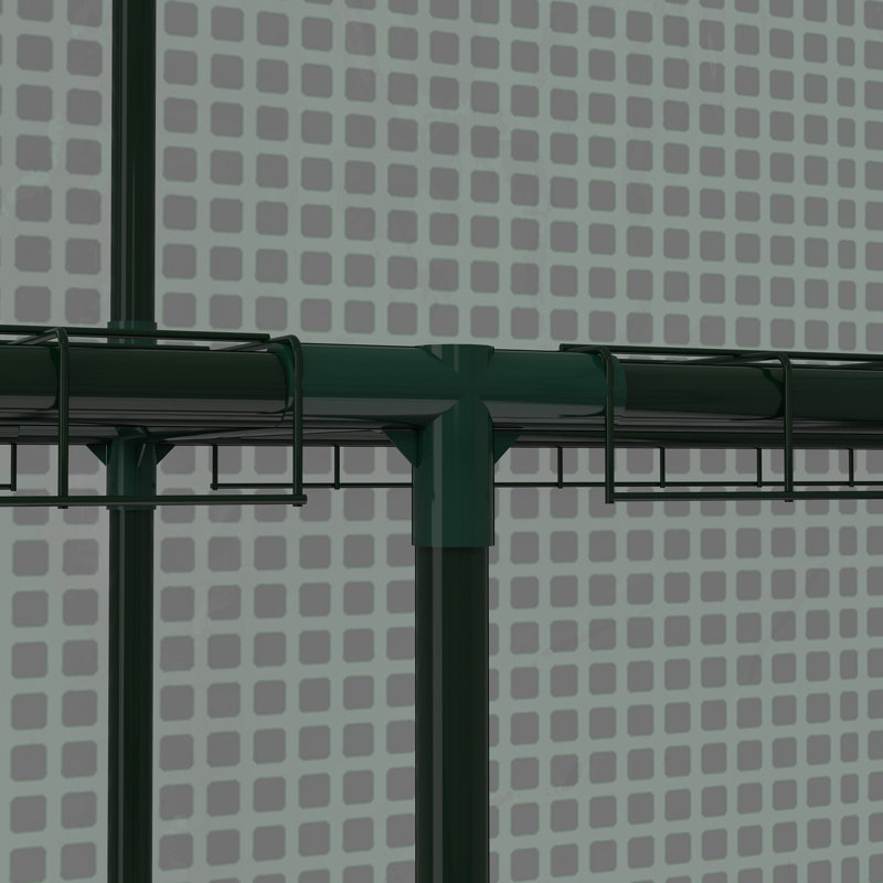 Brittlynn Walk-in Greenhouse with 3 Tier 12 Shelves 140 x 213 x 190 cm, Green