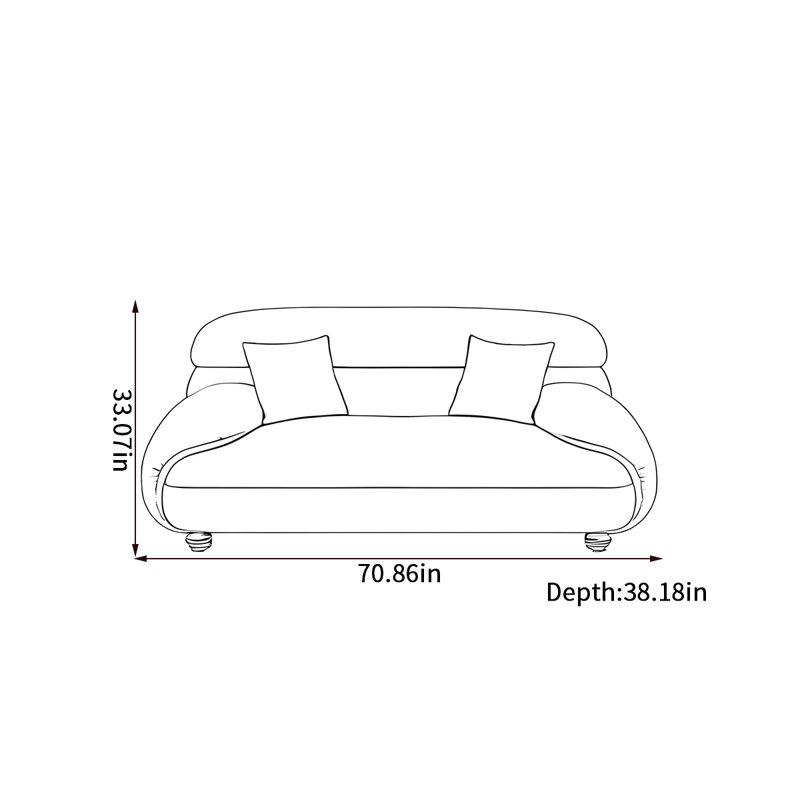 Traditional Chinese style straight row sofa