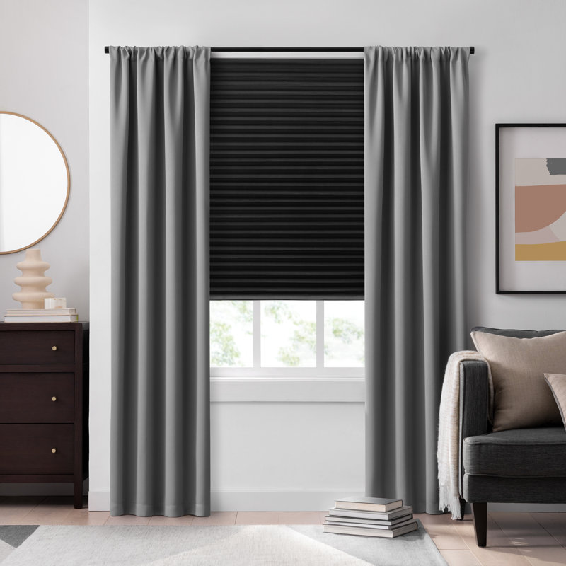 Eclipse Blackout Paper Pleated Cut-To-Width 2 Pack Shade, 48"W x 72"L