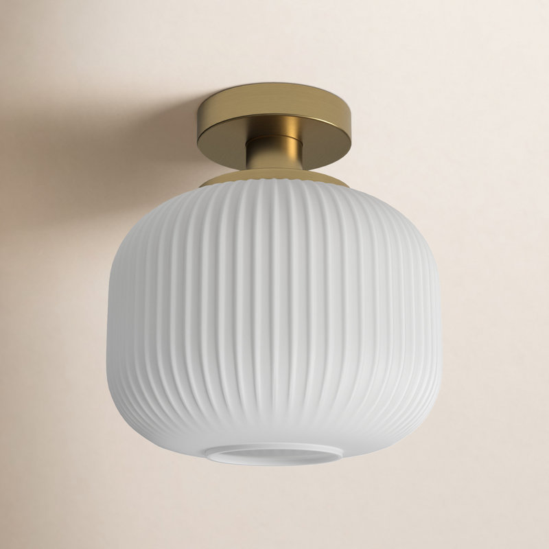 Jan Glass Semi Flush Mount