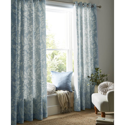 Laura Ashley 100% Cotton Curtain Panel Pair