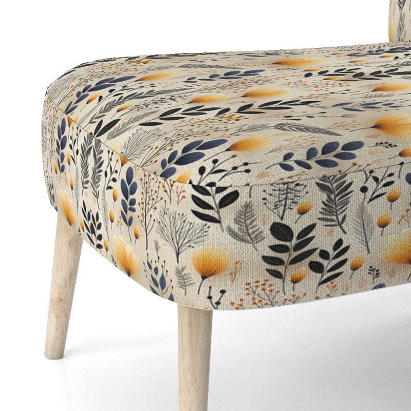 Minimalist Garden Floral Dreams - Chaise d'appoint rembourrée Cottage