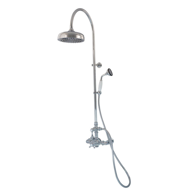 Exposed Thermostatic Shower System and Hand Shower (P1090) by Strom Living, Chrome