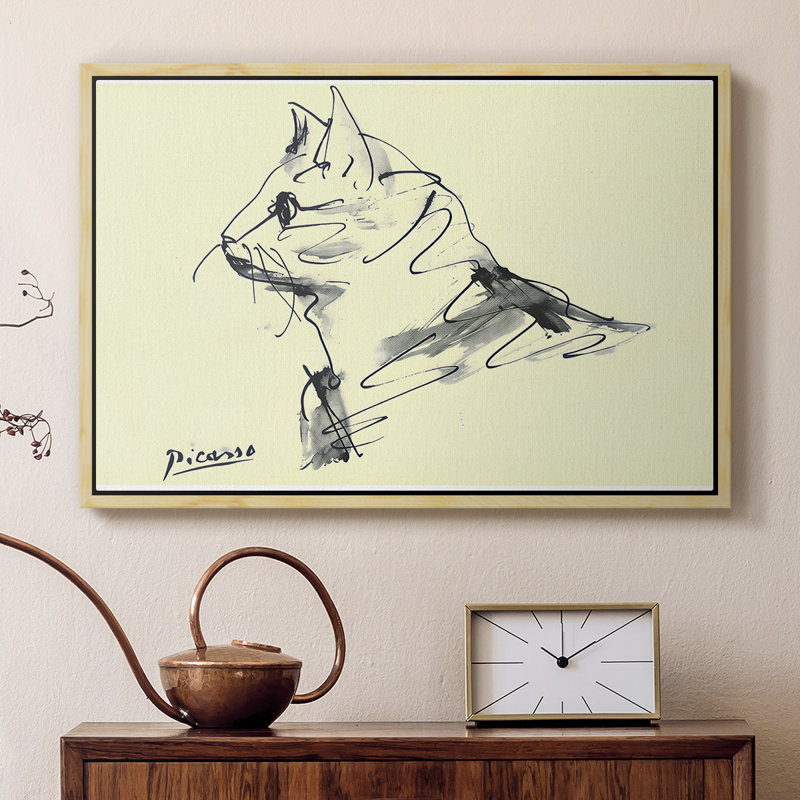 Chat (Le Chat), c. 1960 - Pablo Picasso, toile tendue avec châssis, 16 x 24, Naturel