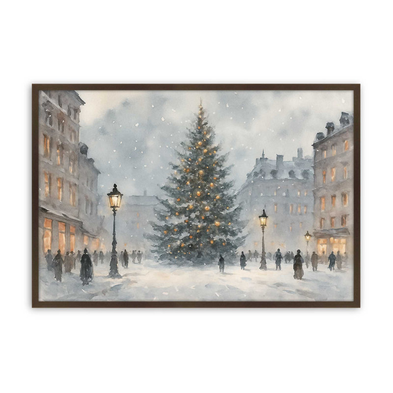 «Town Square Glow», reproduction d'art, 16 po x 20 po, Brun Belvinder