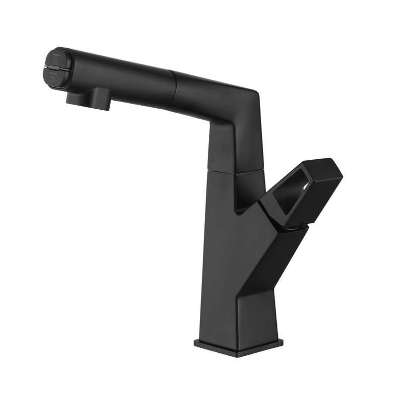 Single-Hole Single-handle Bathroom Faucet, Matte Black