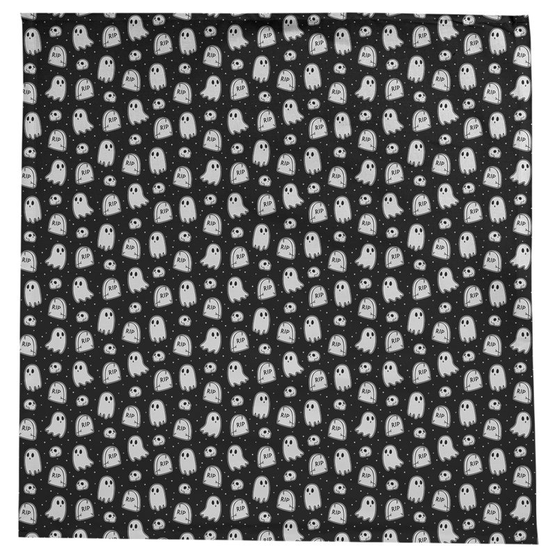 Nappe carrée à motif géométrique avicia, Noir / Blanc