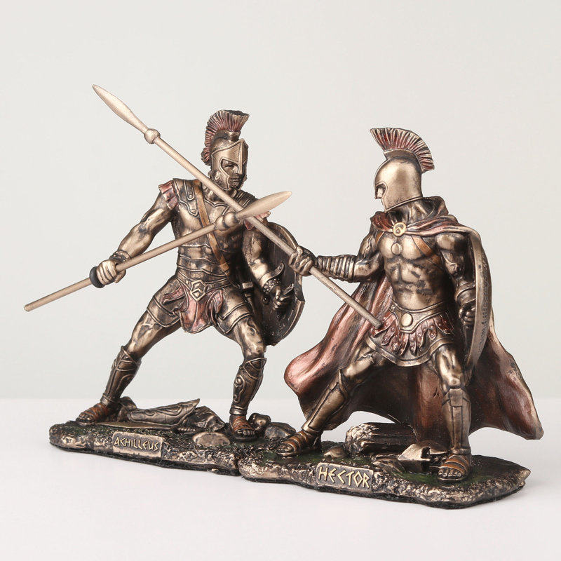Figurine 3,94 pouces en polyrésine Hector Fighting Achilleus