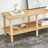 Modern 2-Tier TV Stand For Living Room Furniture,Rectangular Centre Table With Open Storage Shelf,Rounded Rubberwood Legs,Stable And Durable,Easy Assembly-875429022