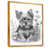Toile avec cadre flottant or