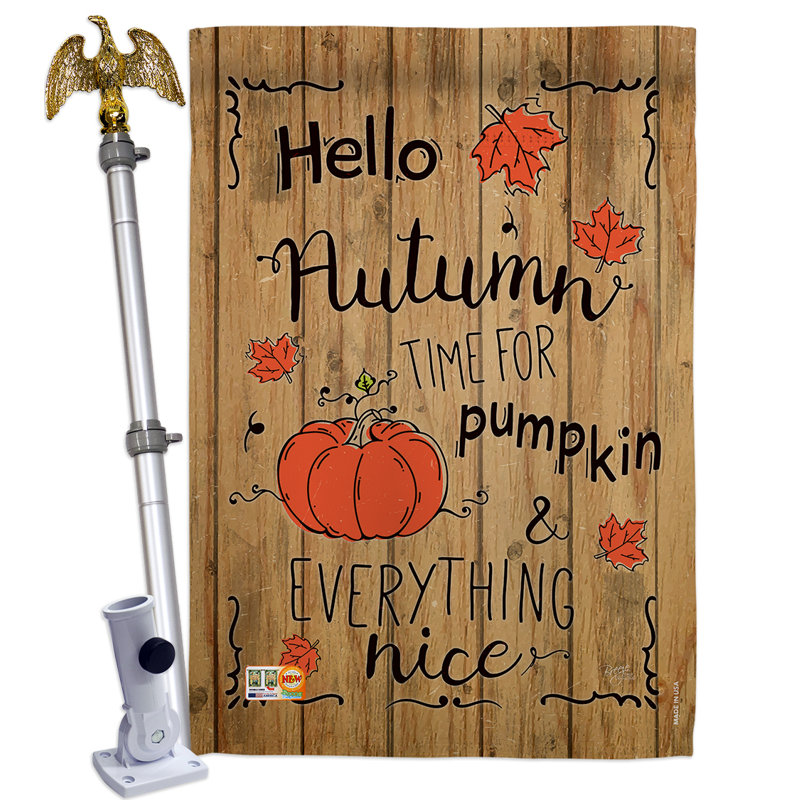 Double Sided 40'' H x 28'' W Polyester Thanksgiving Flag Set