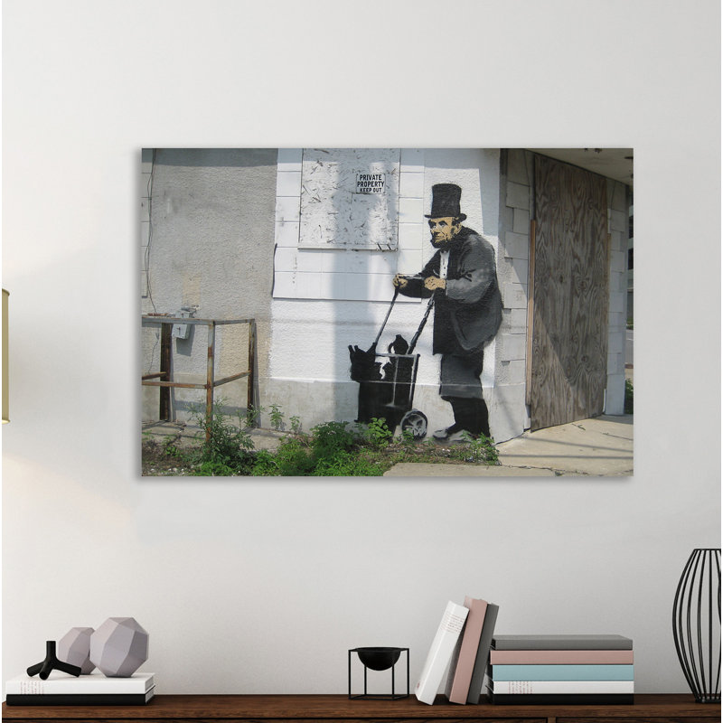 Lincoln by Banksy - Wrapped Canvas Print, 41 cm H x 61 cm W x 4 cm D