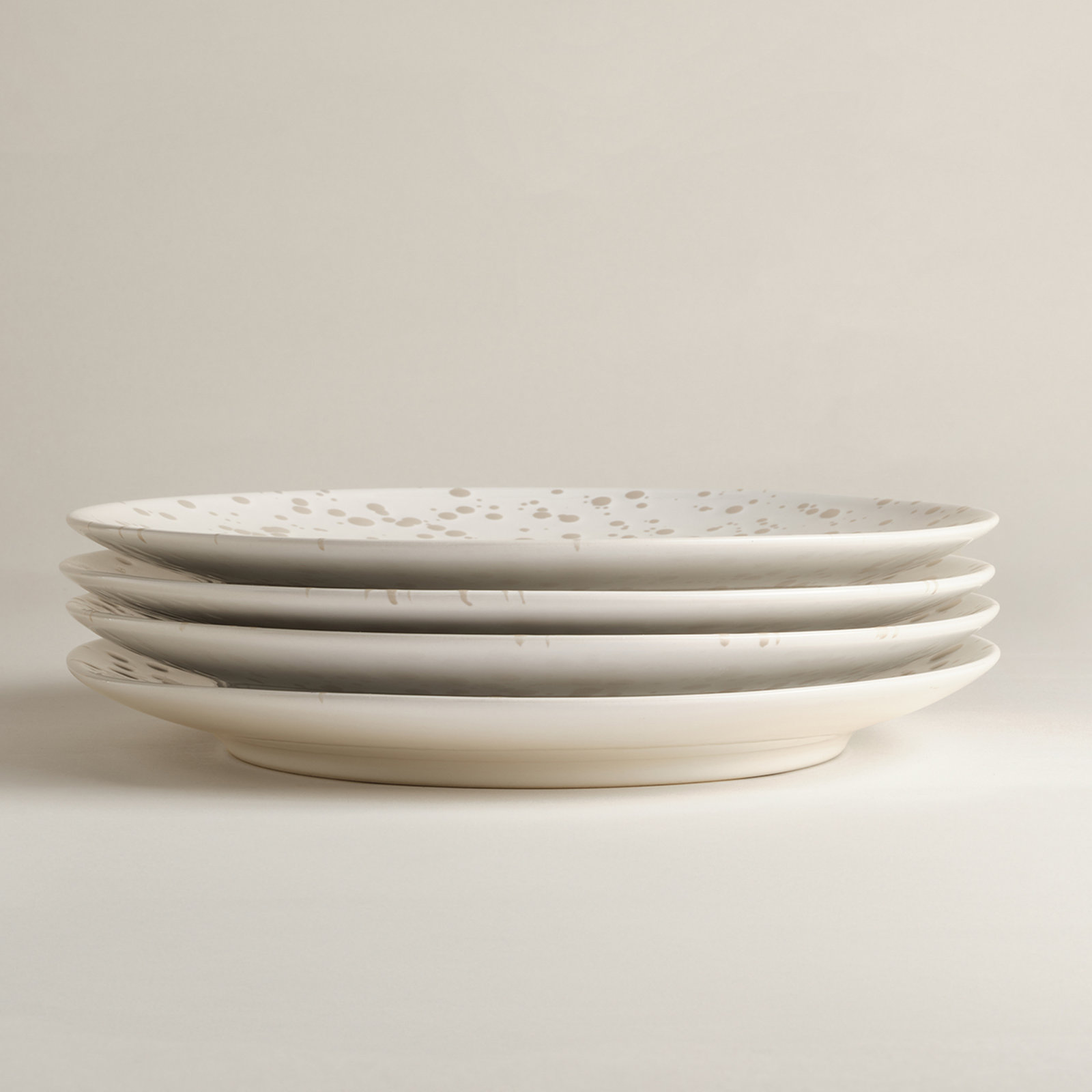 Splatter 11" Dinner Plate, Beige