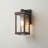 Olar Classic 11.1'' H 1-Light Outdoor Wall Sconce, Oil Rubbed Bronze Rectangular Metal Frame with Clear Glass Shade, Waterproof-2012777964-1962912857-1974913240