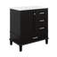 Ensemble d'armoire de salle de bain moderne avec lavabo 30 po, armoire de rangement avec porte à fermeture douce et 3 tiroirs