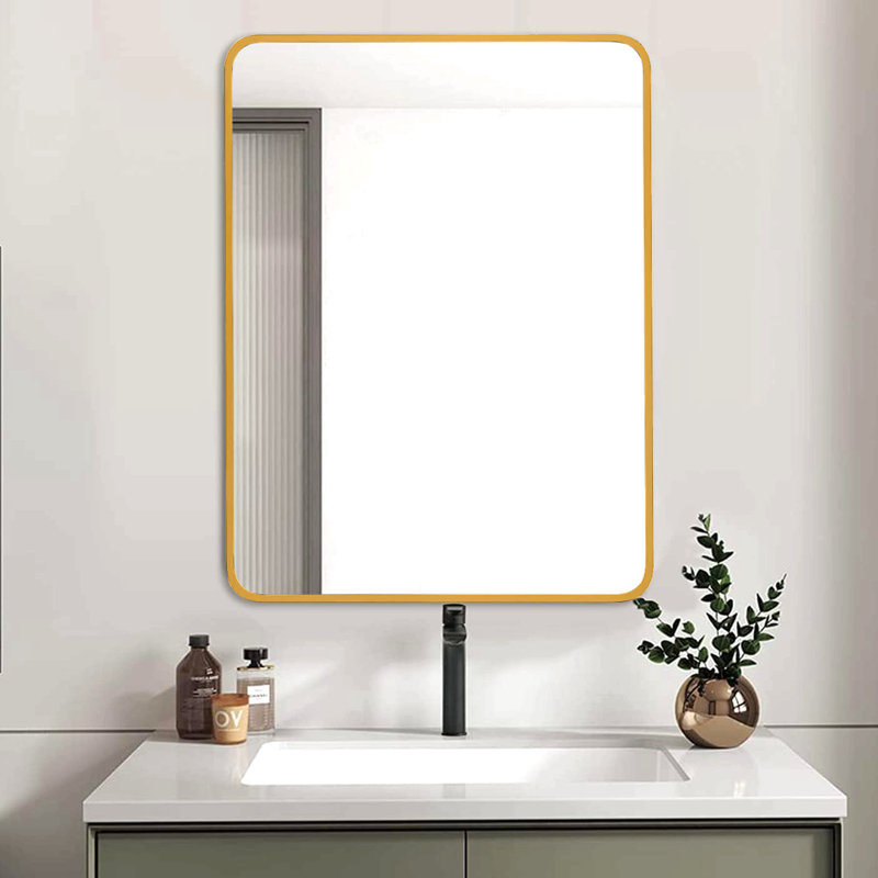 Miroir de salle de bain 24x32 ", Doré, 32 po x 24 po