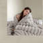 soft Faux Fur Bedding Sets, Light Gray, Cozy Home Comfort