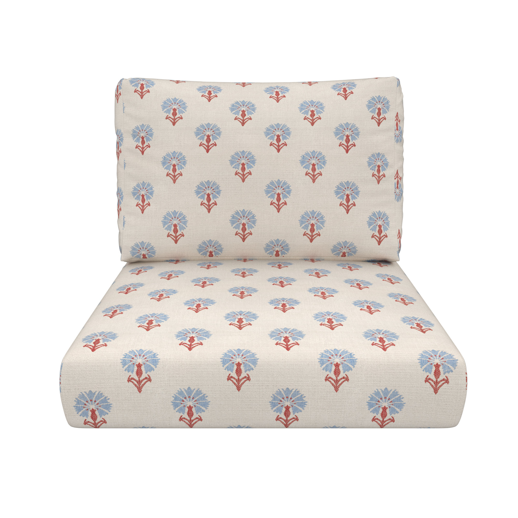 Amala Outdoor Sunbrella® Seat/Back Cushion, Sunbrella Mira Bluebell
