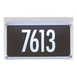 Metallic Crystal LED Lighted Futura Engraved 1-Line Address Sign