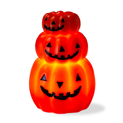 Bougie joyeuse citrouille sans flamme à DEL - Cire de paraffine sculptée, utilisation d'Halloween, 3,8 po x 3,8 po x 5,5 po