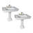 The Renovators Supply Inc. 22'' White Porcelain Rectangular Bathroom Sink with Overflow