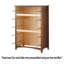 Nouveau style Shaker en bois massif, l 35 po x H 50 po au fini antique-424238490