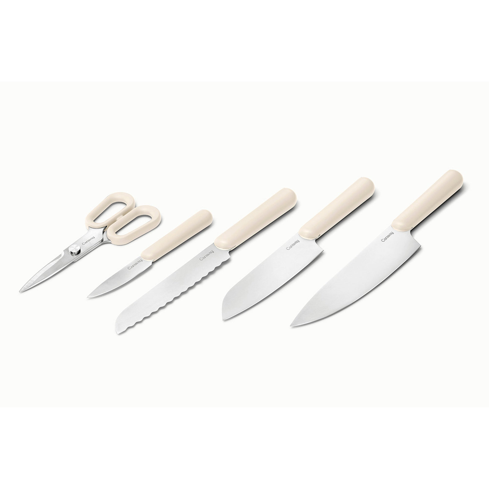 Caraway 5-Piece Knife Set, Cream