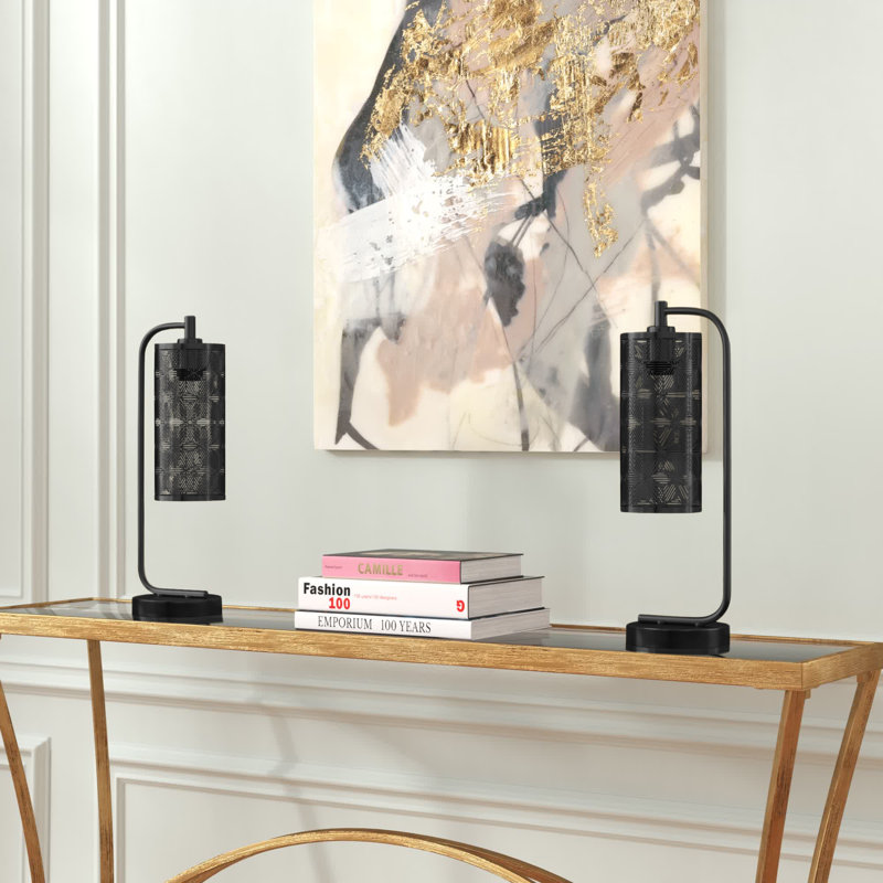 Ensemble de lampe de table 18,5 po Felten, Noir