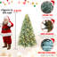 Arbre de Noël bleu de 48 pouces avec 150 blanc chaud, 475 pointes, apparence réaliste, support en métal pour lumières de Noël pré-enfilées teintées, décoration rapide, base renforcée