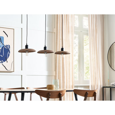 Sibert 3 - Light Dark Wood Kitchen Island Pendant