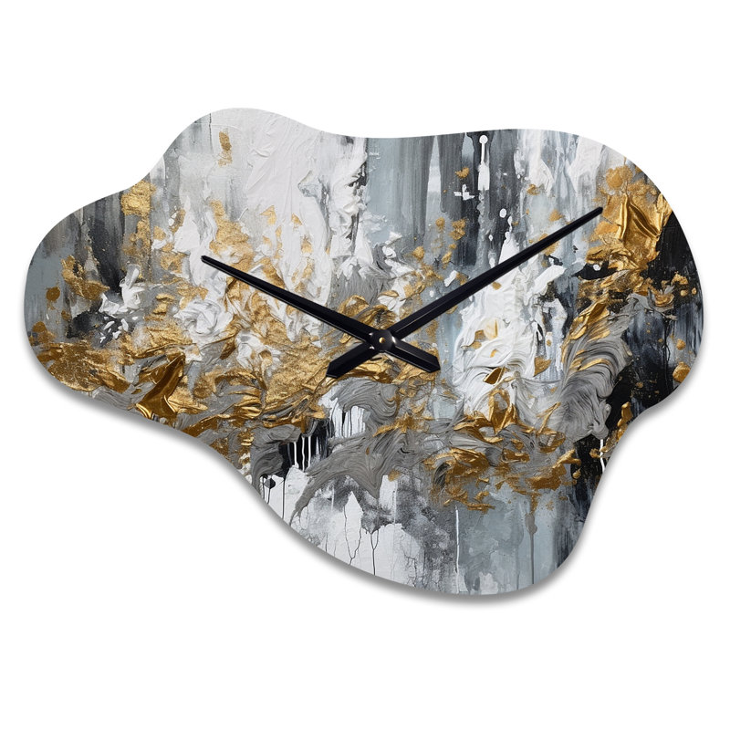 Horloge murale asymétrique en métal Ehsan, Petit