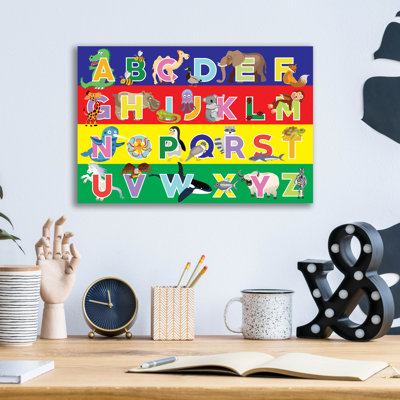 «Alphabet casse-tête» par Erin Clark, art mural en verre acrylique