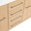 72" Freestanding Bathroom Vanity with Double Resin Sink, 4-Soft Closing Door & 6-Soft Closing Drawer, Original Oak, Plywood