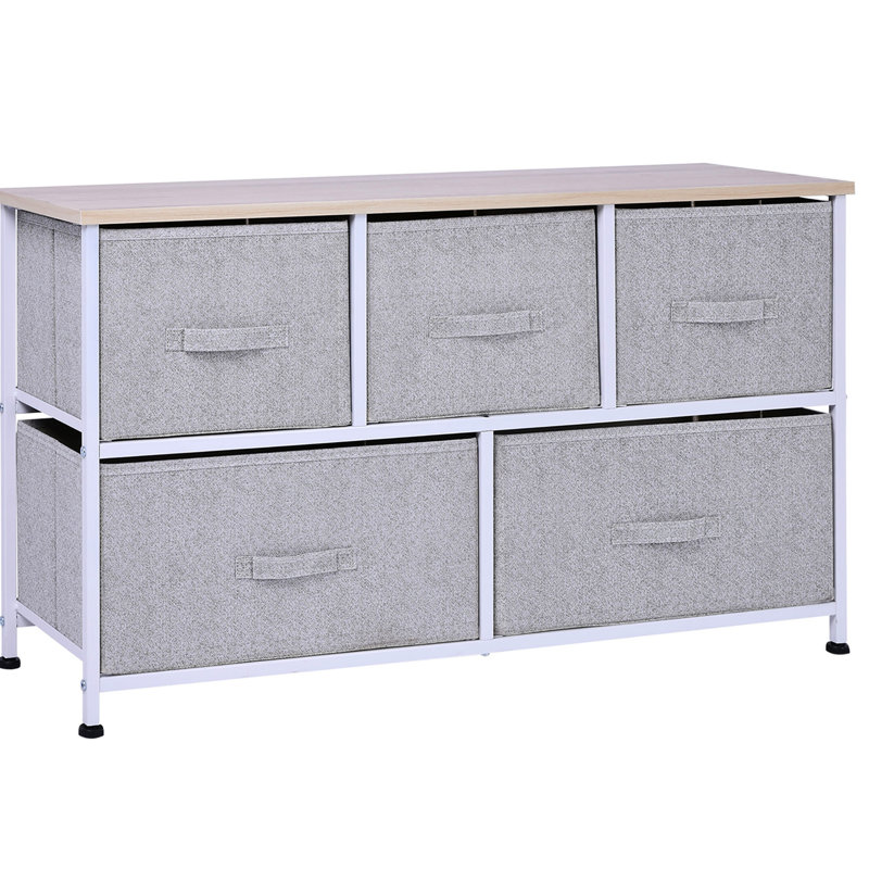 Commode cubique 40 po avec 5 bacs amovibles pour le couloir de la chambre à coucher