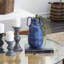 Ceramic Blue Decorative Vase with Handles