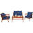 Dameika Acacia 4 - Person Patio Conversation Set with Cushions-1407660251-1458781157