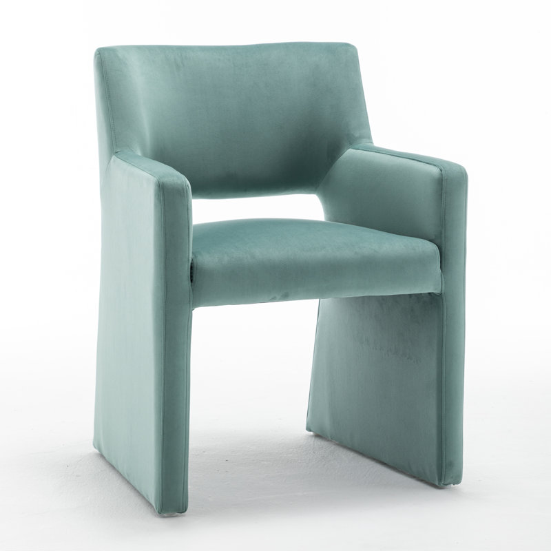 Chaise de salle à manger rembourrée Noah, Vert