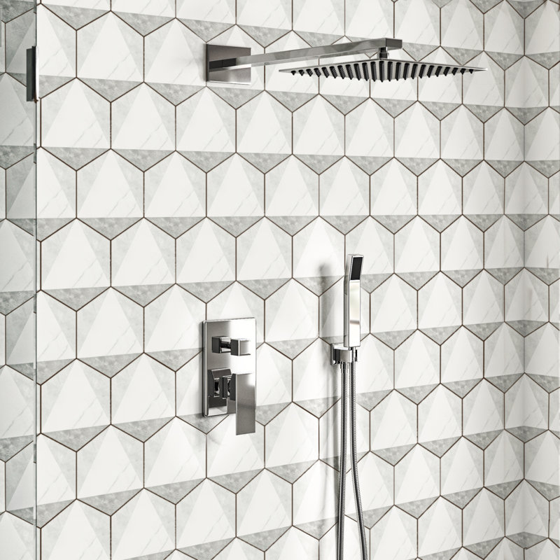 Classico Carrara 7" x 8" Porcelain Marble Look Wall & Floor Tile