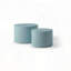 2-Piece Handcraft Round Nesting Coffee Table Set with Relief Design – Blue-1142760901