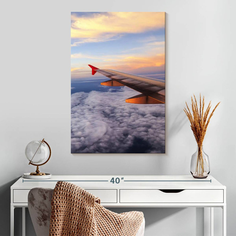 Mehar par la fenêtre de l'avion, H 30 po x l 20 po