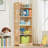 Bamboo Open Bookcase Bookshelf, Freestanding Display Storage Shelves for Bedroom Living Room Office-333639742